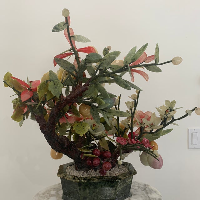 Late 19th Century Over the Top Jade and Hardstone Plant For Sale In New York - Image 6 of 12