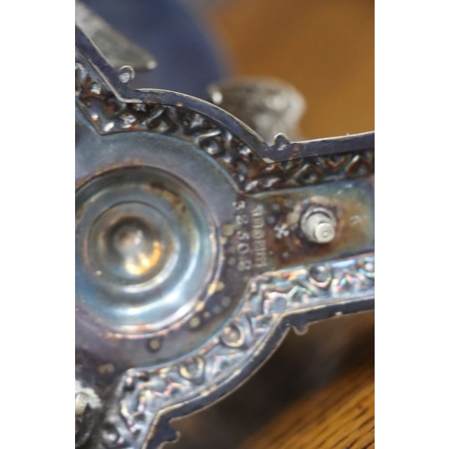 Antique Pair of Victorian Silver-Plated Centerpieces With Birds, Aesthetic Movement For Sale - Image 9 of 12