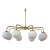 NOIR Larenta Chandelier in Antique Brass in Metal and Glass For Sale