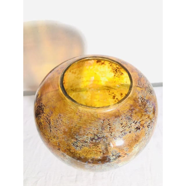 Mid-Century Iridescent Glass Vase For Sale - Image 7 of 9