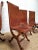 Spanish Dining Chairs in Leather and Oak by Pierre Lottier Valmazan, 1960s, Set of 4 For Sale - Image 10 of 13