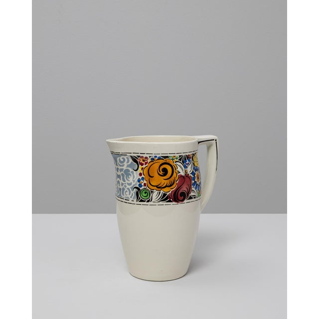 20th Century Belgian Floral Design Ceramic Pitcher For Sale - Image 18 of 18