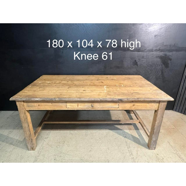 French Pine Farmhouse Dining Table, 1890 For Sale - Image 12 of 17