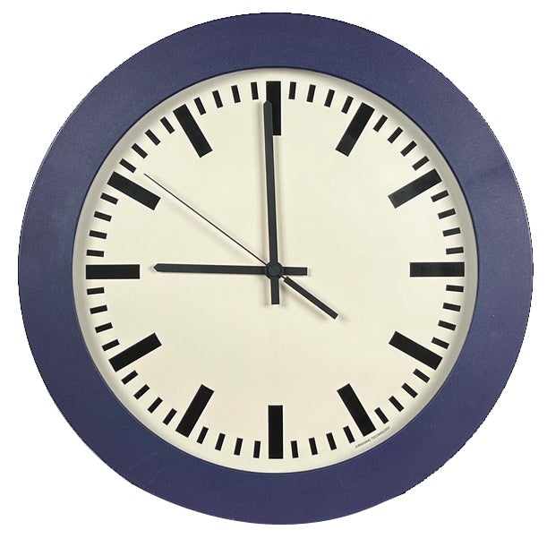 Vintage Italian Postmodern Wall Clock from Junghans, 1980s For Sale