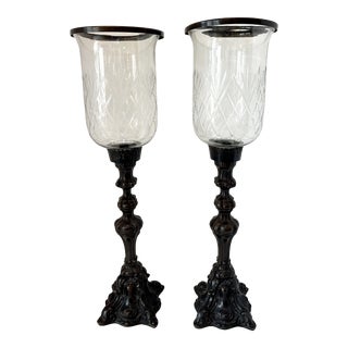 French Régence Style Bronze Photophores, Late 20th Century, A-Pair For Sale