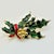 Mid-Century Boho Chic Americana Christmas Holly Swag Brooch With Red Ribbon. For Sale - Image 10 of 10