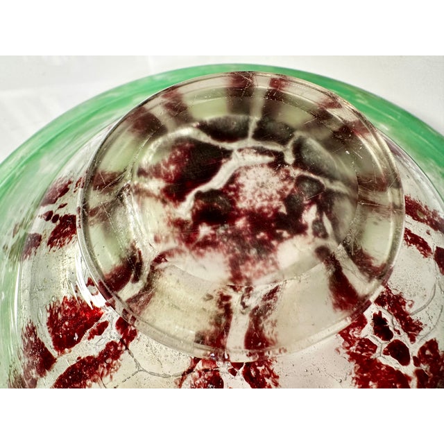 1930s Art Deco Ikora Art Glass Bowl with Crackle Decoration by Karl Wiedemann for WMF, Germany, 1930s For Sale - Image 5 of 16