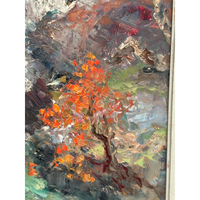 Hundt, Waterfall, 1950s, Oil Painting on Panel, Framed For Sale - Image 9 of 16