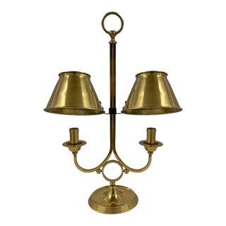 Vintage Adjustable Brass Candle Lamp For Sale