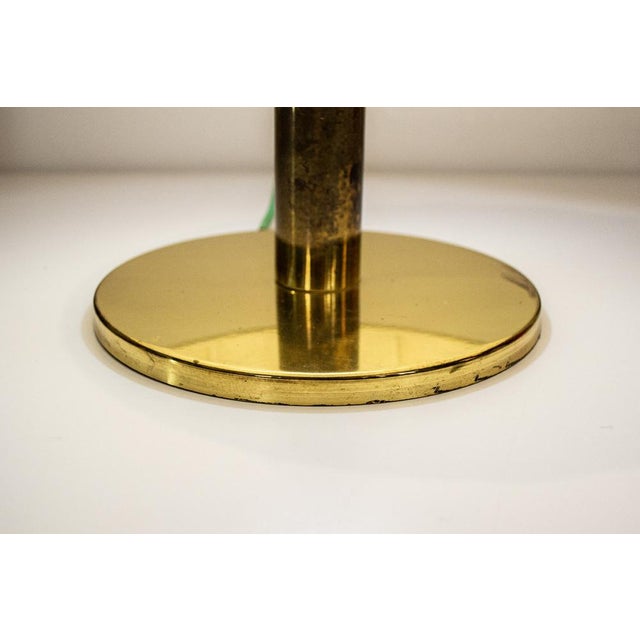 Italian Brass Table Lamp with Cocoon Shade, 1970s For Sale - Image 4 of 5