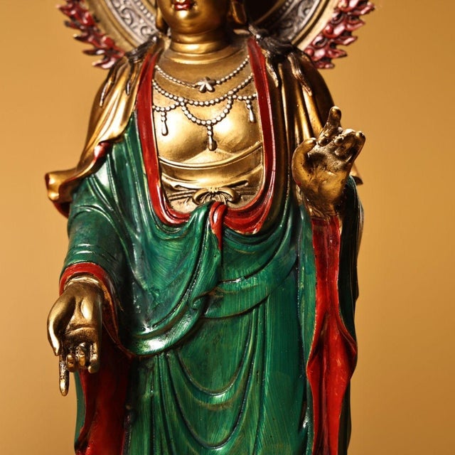 Bronze Late 20th Century Set of 3 Gilt Bronze Figures of the Western Trinity For Sale - Image 8 of 10