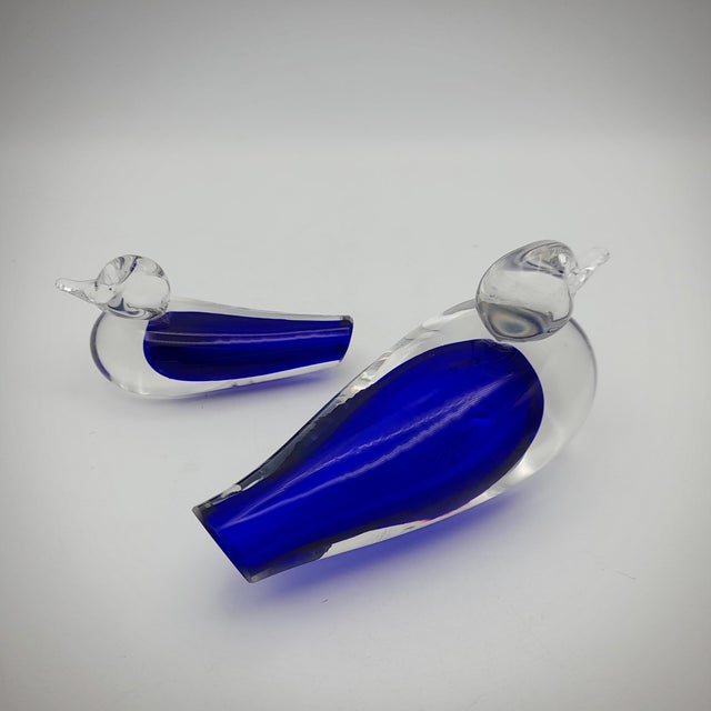 Blue Murano Glass Ducks, Set of 2 For Sale - Image 8 of 16