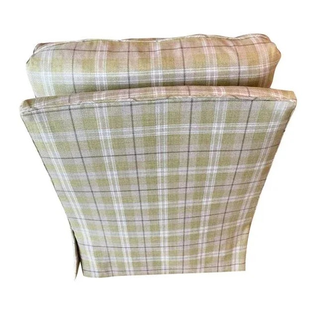 Beacon Hill Designer Upholstered Green Club Chair For Sale - Image 4 of 12