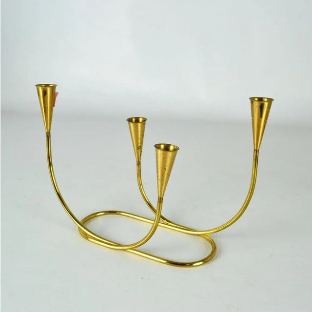 Mid-Century Modern Candelabras in Brass, 1950s, Set of 4 For Sale - Image 6 of 8
