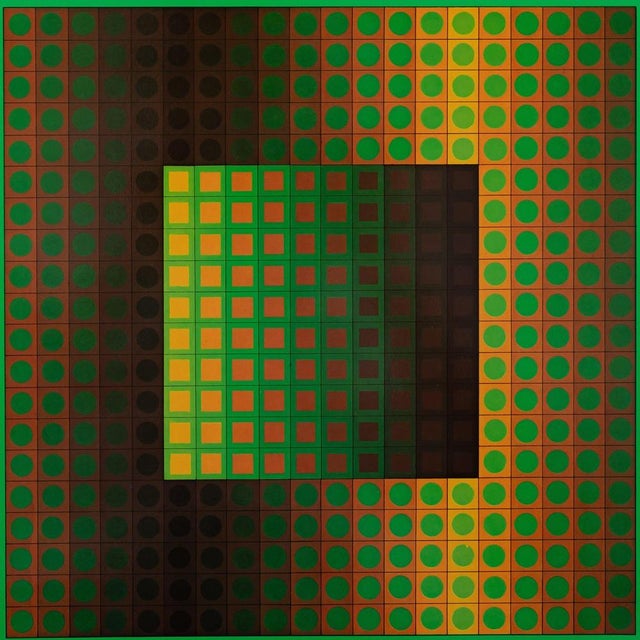 Victor Vasarely (1906-1997) ZETT-ZS Heliogravure after a work by the artist On heavy paper, 27 x 27 cm (approx. 11 x 11...