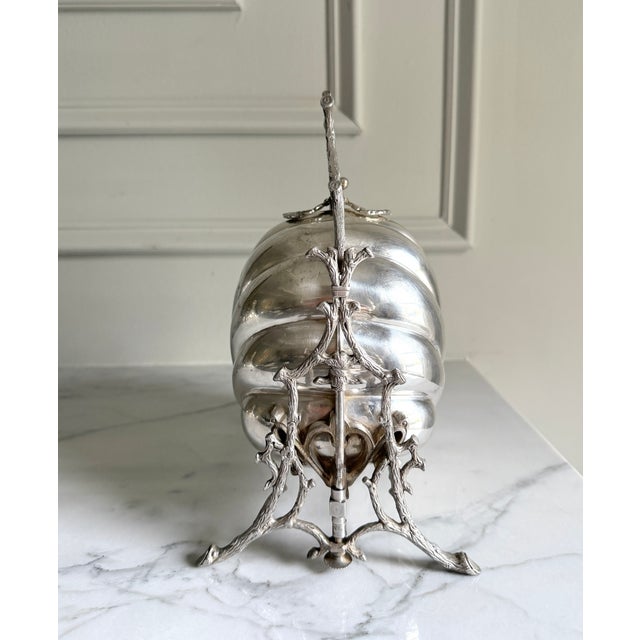 Early 19th Century Rare Antique Victorian Mappin & Webbs London & Sheffield Triple Deposit Princes Silver Plated Egg Cruet / Hors d'Oeuvres Dish Serving Set With 6 Cups For Sale - Image 5 of 12