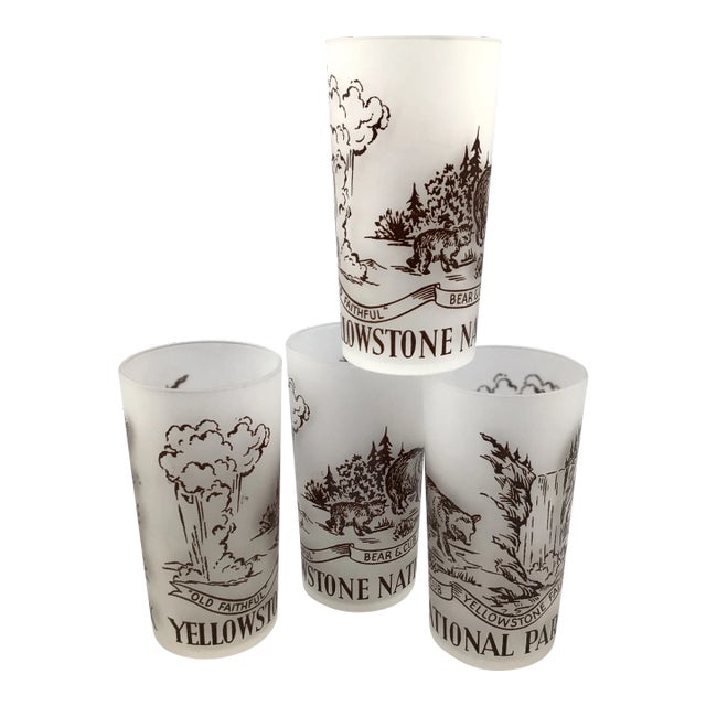 Yellowstone National Park Tumblers - Set of 4 For Sale