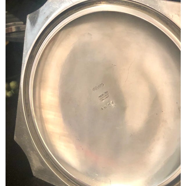 Silver Vintage Sterling Silver Pilgrim Candelabras Monogramed "B" - a Pair For Sale - Image 8 of 10