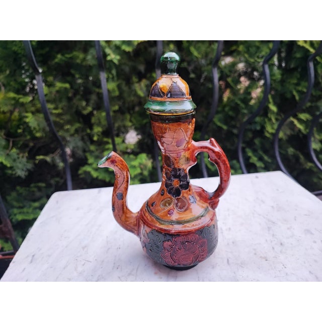 Art Deco Ceramic Jug Carafe, Hutsul, 1920s For Sale - Image 10 of 11