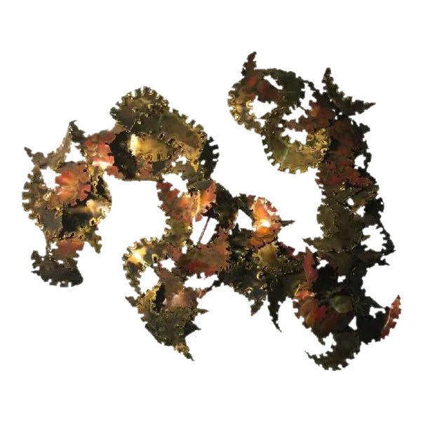 Silas Seandel Circa 1970 Abstract Torch Cut Wall-Mounted Sculpture For Sale