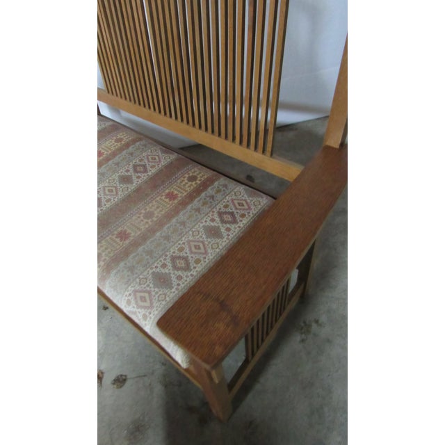 Stickley 1980s Designer Stickley Oak Mission Collectors Bench Settee For Sale - Image 4 of 8