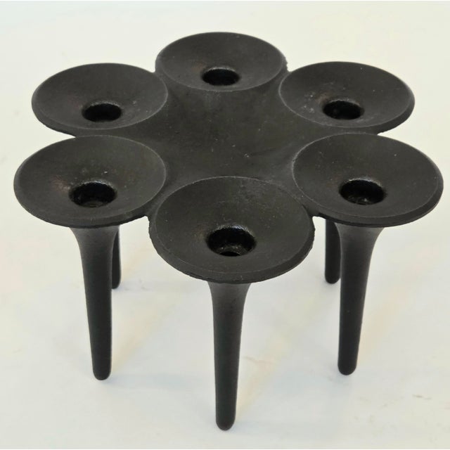 Brutalist Hornblower Candlestick by Christel & Christer Holmgren for Illums Bolighus, 1968 For Sale - Image 3 of 6