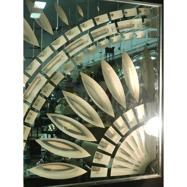1970s Greg Copeland Chrome & Glass Wall Mirror For Sale - Image 5 of 7