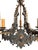Antique Spanish Revival 5 Light Chandelier With Original Polychrome Paint For Sale - Image 11 of 13