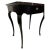 Metal Black Lacquered Marble Top Table For Sale - Image 7 of 8