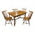 Vintage Mid-Century Heywood-Wakefield Dining Set — Hardwood Table + 4 Chairs in Cinnamon Finish For Sale