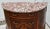 Brown Vintage Carved & Inlaid Marble Top French Style Serpentine Commode For Sale - Image 8 of 13