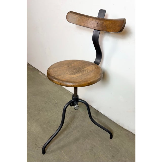 1950s Industrial Factory Swivel Chair, 1950s For Sale - Image 5 of 18