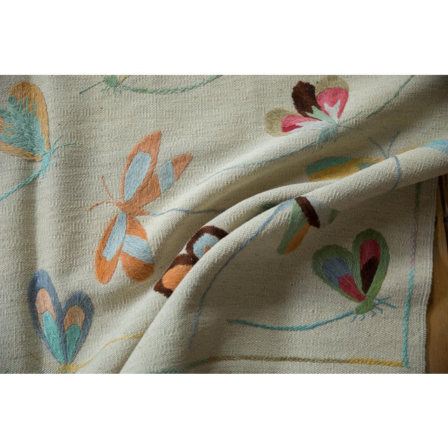 Figurative New Pakistani Mixed Weave Pictorial Kilim Design Rug - 8'2" X 9'3" For Sale - Image 3 of 12