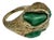 Brutalist Sterling Panetta Faux Jade Ring For Sale