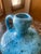 Mid-Century Modern Glazed Ceramic Turquoise Blue Vase For Sale - Image 3 of 6