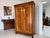 Original Biedermeier Wardrobe in Walnut Veneer with Clothes Rail For Sale - Image 3 of 10