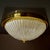 Metal Large Vintage Glass Flush Light, 1960s For Sale - Image 7 of 17