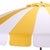 Spritely Home Buti 9 Ft Crank Umbrella, Yellow Cabana Stripe/Brown Pole For Sale - Image 4 of 9