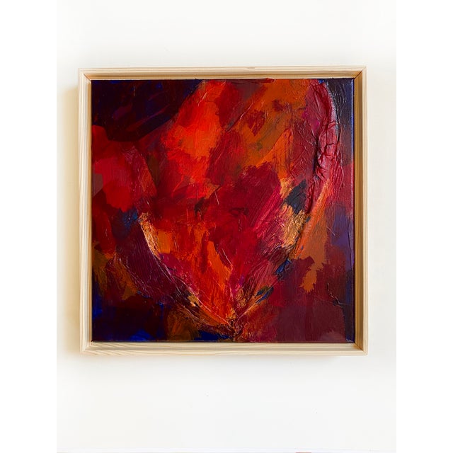 Contemporary "Passionate Heart" Pair of 2026 Framed Paintings by Jessalin Beutler For Sale - Image 3 of 7