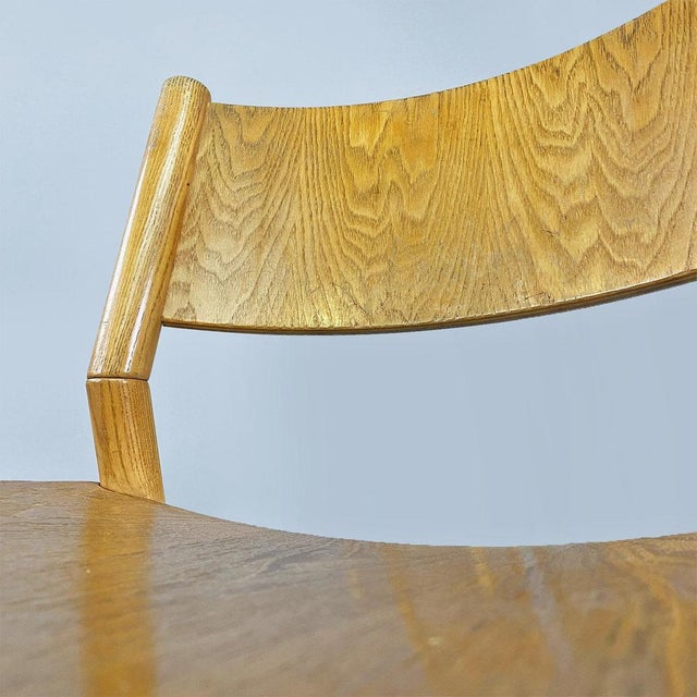 Mid-Century Italian Modern Oak Dining Chairs, 1980s, Set of 6 For Sale - Image 16 of 18