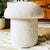 Mushroom Ottoman in Ivory Melange Wool For Sale In San Francisco - Image 6 of 11