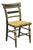 Antique Colonial Red Hand Painted Harvest Hitchcock Rush Seat Side Chair For Sale