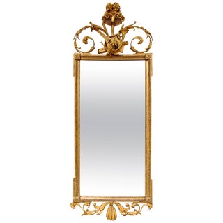 Period English Neoclassical Mirror with Musical Trophies For Sale