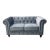 Not Yet Made - Made To Order Chester Premium Two-Seater Sofa in Gray Velvet by Europa Antiques For Sale - Image 5 of 5