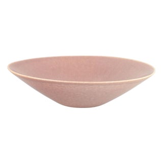 Low Matte Pink Glazed Ceramic Bowl attributed to Drejangruppen, Sweden, 1970s For Sale