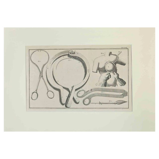 Lorenz Heister, Surgical Instruments, Etching, 1750 For Sale