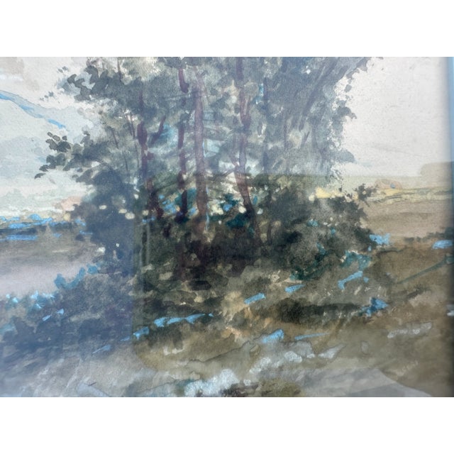 1896 Watercolor Landscape For Sale In Los Angeles - Image 6 of 6