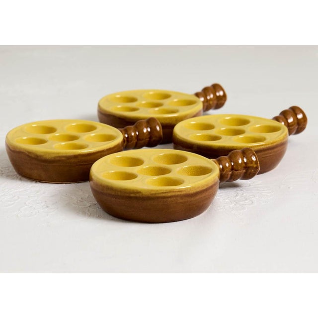 Mid-Century Modern Set of 4 Vintage French Quail Egg or Escargot Holders For Sale - Image 3 of 7