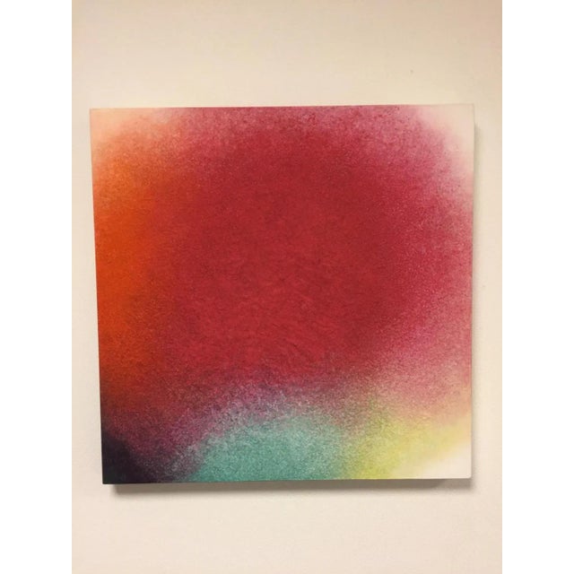 Title: into the light year: 2019 artwork made with pigment (iwaenogu), glue & water on cotton paper (washi) marouflaged on...