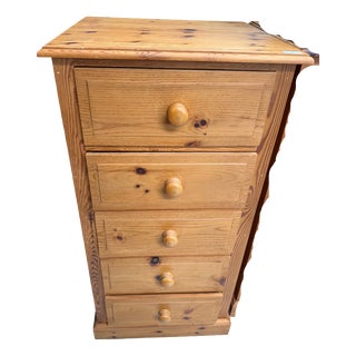 Narrow Pine Chest of Drawers For Sale